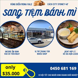 Sang lại tiệm bánh mỳ lâu năm, vào làm là có tiền ngay