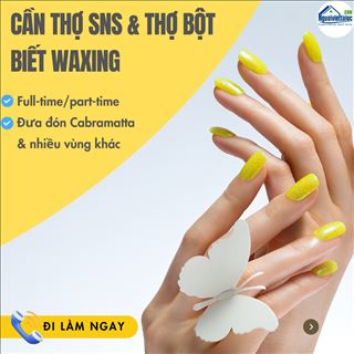 Shop nail trong mall cần thợ SNS & thợ bột biết waxing, lương cao