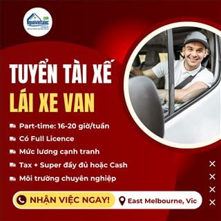 Matthews Liquor tại East Melbourne cần tuyển Tài xế xe van giao hàng